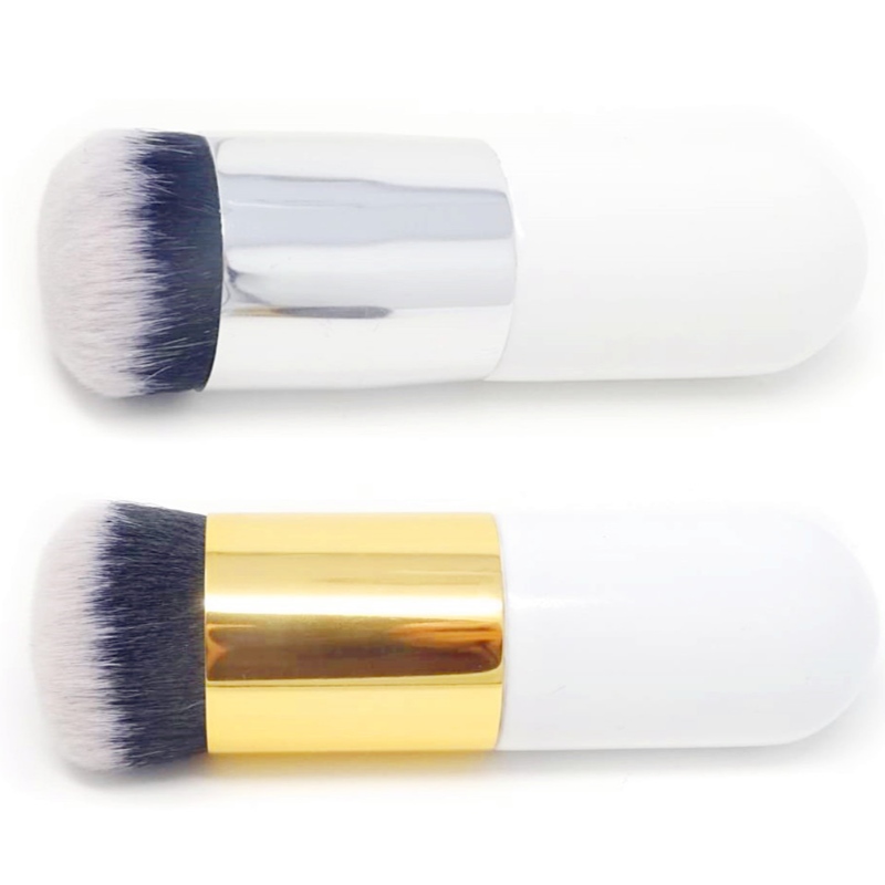 BEALUXUR 2PCS Portable Big Round Head Makeup Brush Beauty Cosmetic Brush Foundation Brush Blush Brush Face Powder Brush BB Cream Brush for Daily Use or Travel