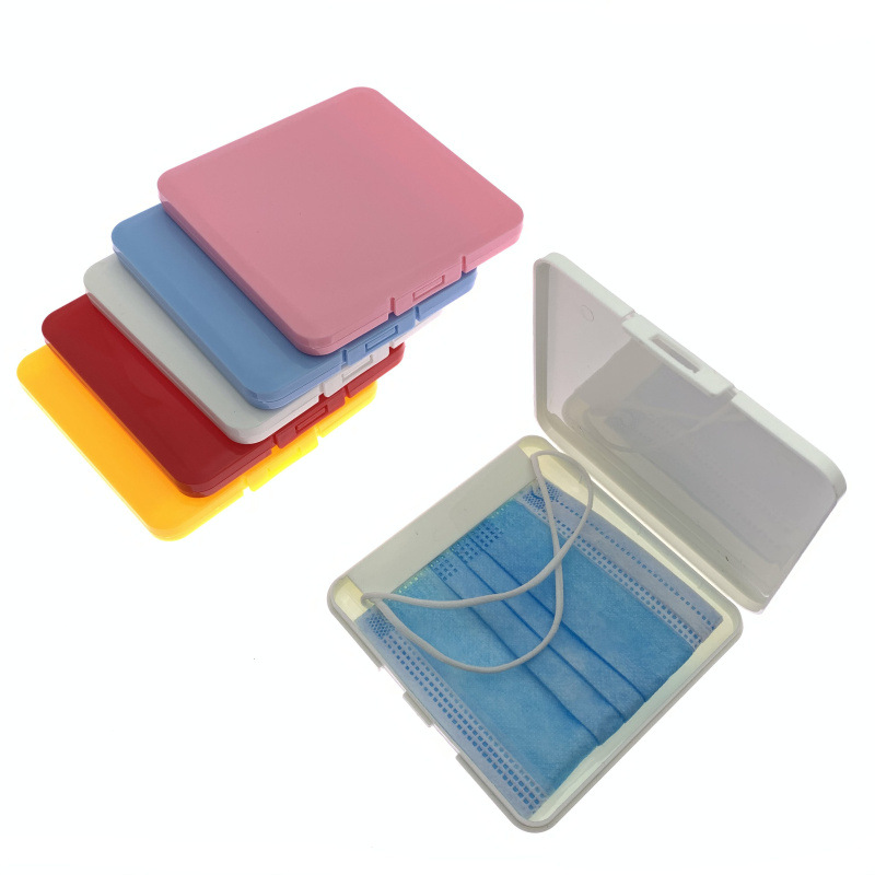 Small size Coloful Plastic face cover storage case portable plastic masked cover storage holder mask keeper travel box
